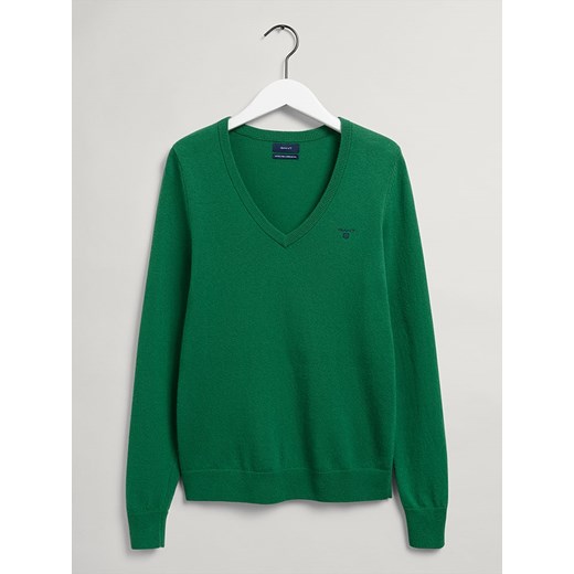 Sweter w kolorze zielonym Gant M okazyjna cena Limango Polska