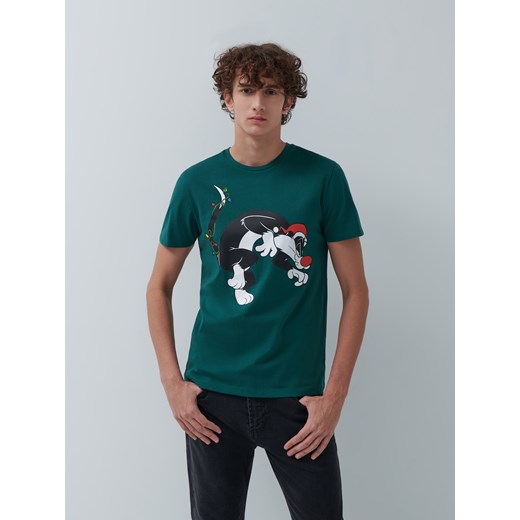 Świąteczna koszulka Looney Tunes - Khaki House XL wyprzedaż House