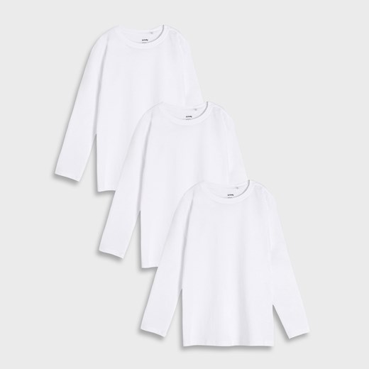 Sinsay - Koszulki basic 3 pack - Biały Sinsay 140 Sinsay
