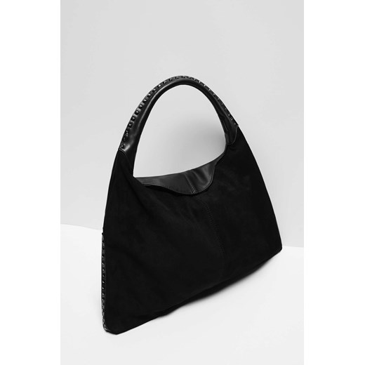 Shopper bag Moodo.pl czarna mieszcząca a4 elegancka bez dodatków matowa 