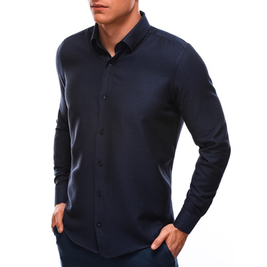 Koszula męska Edoti.com z klasycznym kołnierzykiem