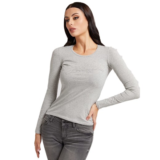 GUESS DAMSKA KOSZULKA Z DŁUGIM RĘKAWEM LS CN CHLOE TEE GRAY W2RI32J1300 LHY - Guess L messimo okazja