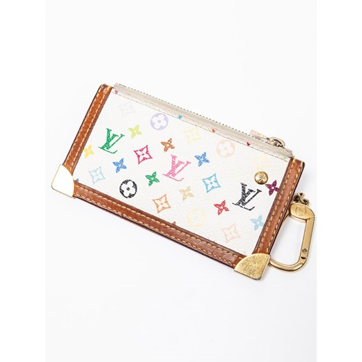Skórzana kopertówka w kolorze białym ze wzorem - 12 x 7 x 5 cm Louis Vuitton onesize Limango Polska