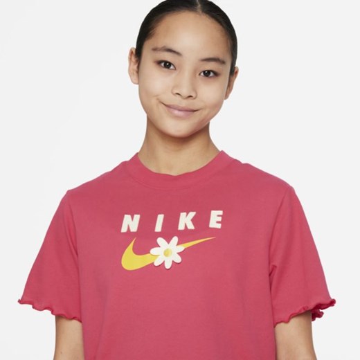 T-shirt dla dużych dzieci (dziewcząt) Nike Sportswear - Różowy Nike XS Nike poland