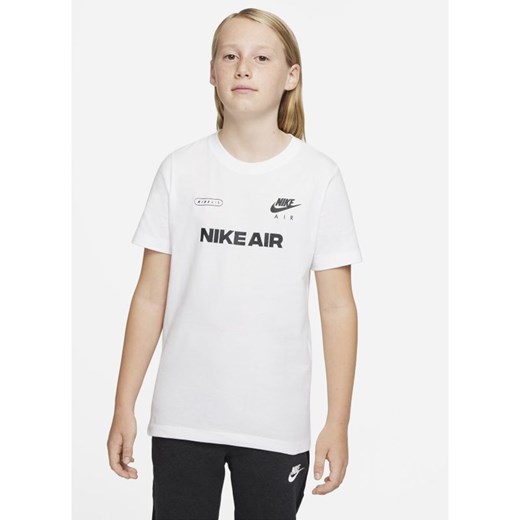 T-shirt dla dużych dzieci (chłopców) Nike Air - Biel Nike L Nike poland