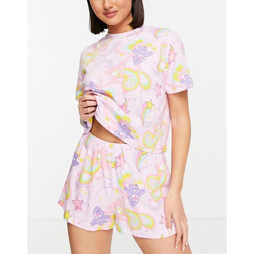 ASOS DESIGN – Liliowa piżama z motywem Troskliwych Misiów: szorty i krótki 44 Asos Poland