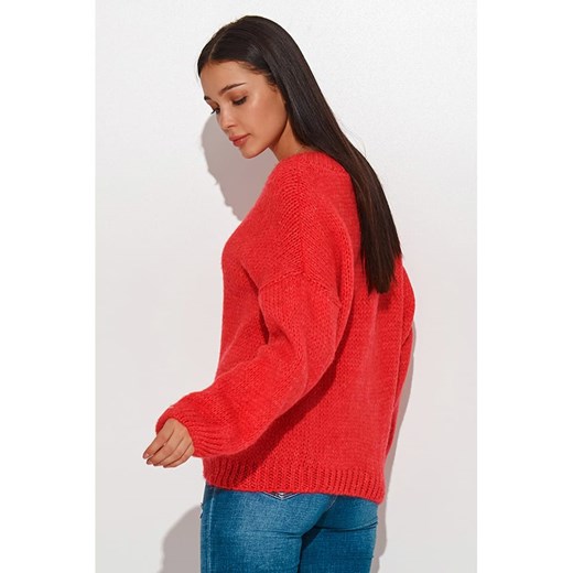 Sweter w kolorze czerwonym Numinou onesize promocja Limango Polska