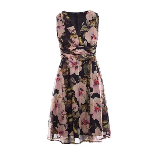 Sukienka S225/3, Kolor czarny-róż pudrowy, Rozmiar L, Style Style L wyprzedaż Primodo