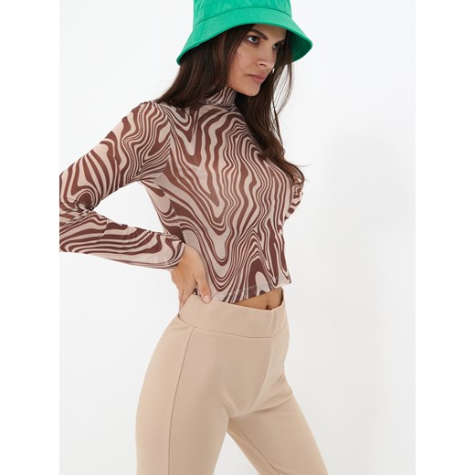 Sinsay - Koszulka ze stójką - Wielobarwny Sinsay XS Sinsay