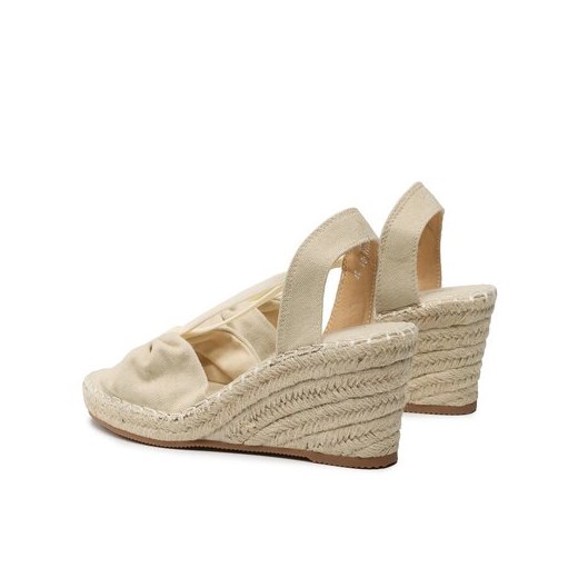 Espadryle damskie Clara Barson z klamrą casual na koturnie