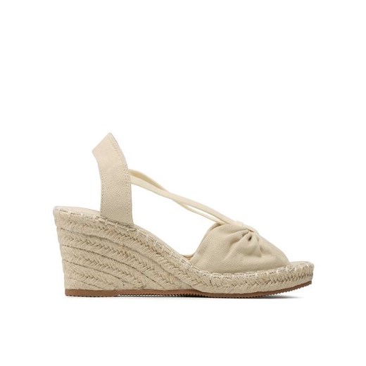 Espadryle damskie Clara Barson na koturnie z klamrą casual