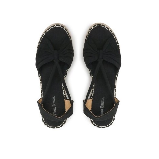 Espadryle damskie Clara Barson na lato z klamrą na koturnie casual