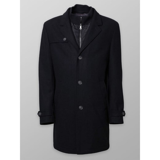 Czarny płaszcz jednorzędowy Willsoor 58 / 176-182 ( XXL) Willsoor okazja