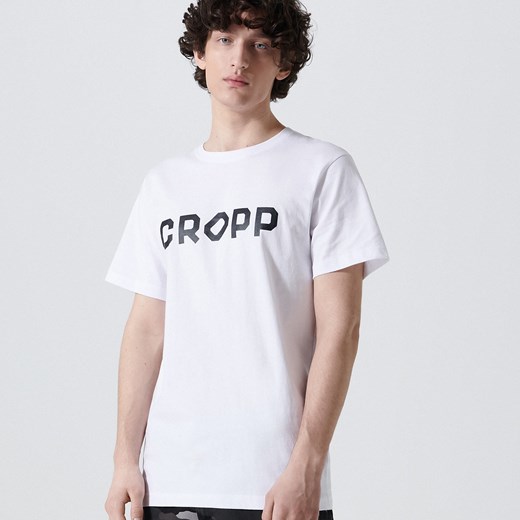 Cropp - Koszulka z nadrukiem Cropp - Biały Cropp XXL Cropp