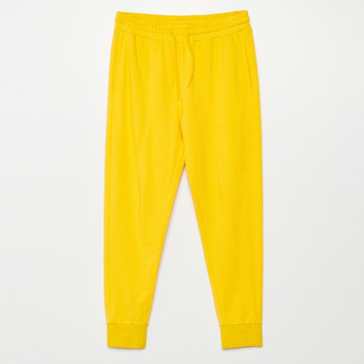 Cropp - Dresowe spodnie jogger - Żółty Cropp XS promocyjna cena Cropp