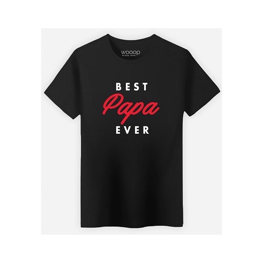 Koszulka "Best Papa Ever" w kolorze czarnym Wooop L promocyjna cena Limango Polska