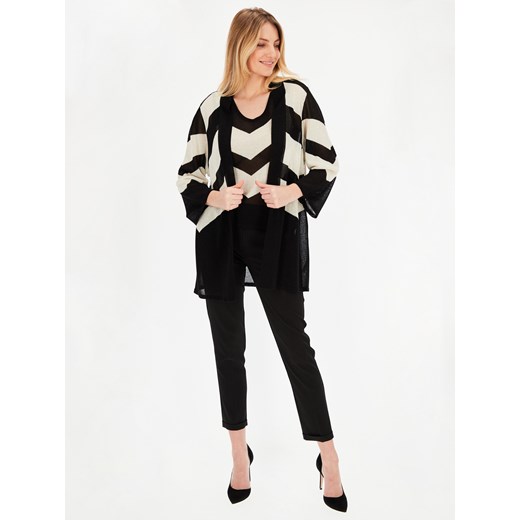Dzianinowy kardigan ze wzorem w zygzaki Escorpion 22S151173 Escorpion 36 Eye For Fashion