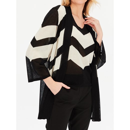 Dzianinowy kardigan ze wzorem w zygzaki Escorpion 22S151173 Escorpion 36 Eye For Fashion