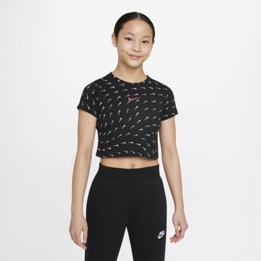 T-shirt dla dużych dzieci (dziewcząt) Nike Sportswear - Czerń Nike XL Nike poland