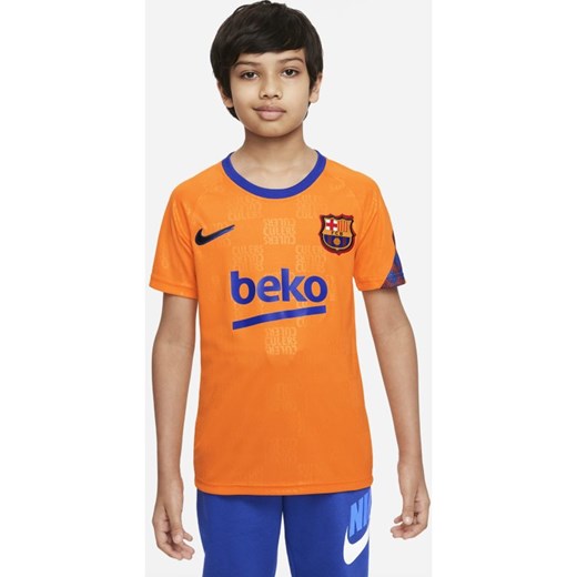 Przedmeczowa koszulka piłkarska dla dużych dzieci Nike Dri-FIT FC Barcelona - Nike XS Nike poland