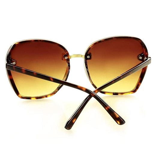 Minimalistyczne okulary przeciwsłoneczne MAZZINI GLAMOUR brąz Looks Style Eyewaer uniwersalny okazja Verostilo