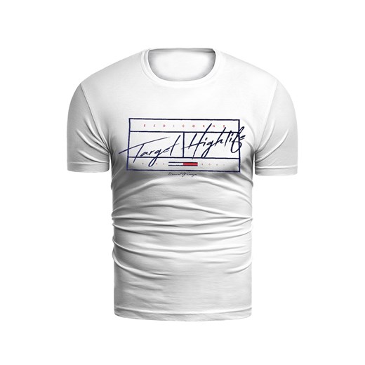 koszulka t-shirt 14-483 biała ze sklepu Risardi w kategorii T-shirty męskie - zdjęcie 129613525