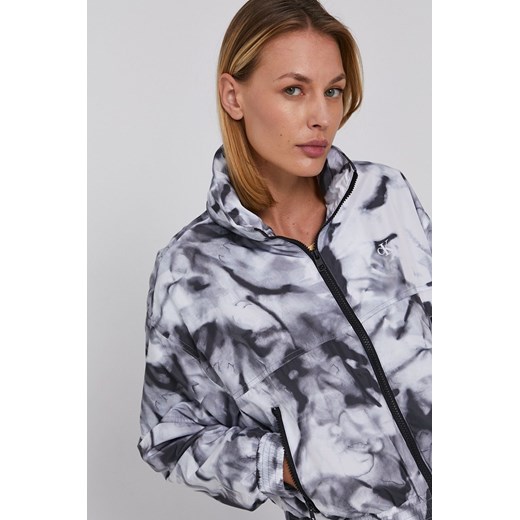Calvin Klein Jeans Kurtka damska kolor szary przejściowa oversize XS ANSWEAR.com okazyjna cena