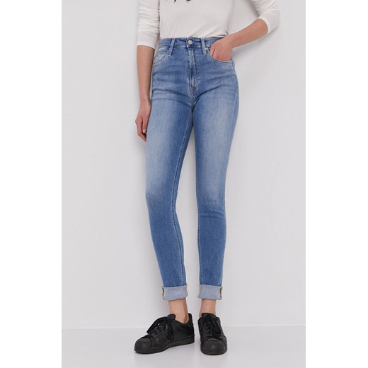 Calvin Klein Jeans Jeansy damskie high waist 27/30 ANSWEAR.com promocja