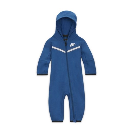 Pajacyk z zamkiem na całej długości dla niemowląt (0-9 M) Nike Sportswear Tech Nike 0-3M Nike poland