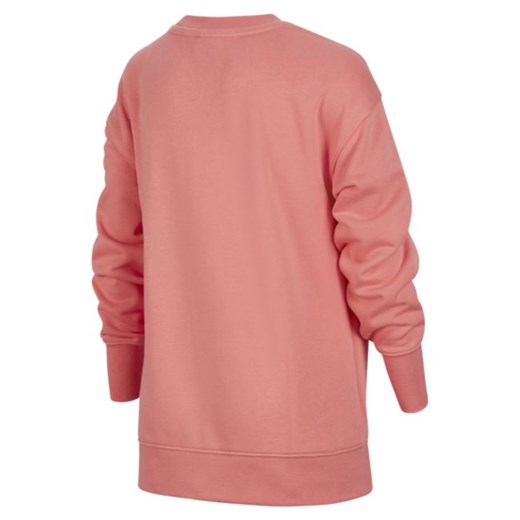 Bluza z dzianiny dresowej dla dużych dzieci (dziewcząt) Nike Sportswear - Różowy Nike M Nike poland