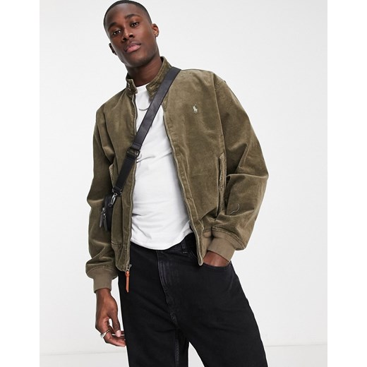 Polo Ralph Lauren – Barracuda – Zielona sztruksowa kurtka harrington ze Polo Ralph Lauren L Asos Poland
