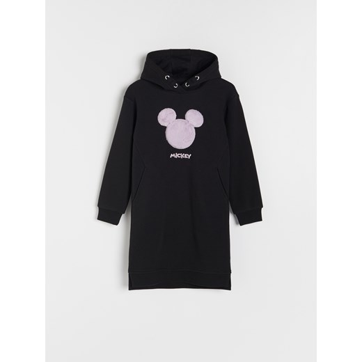 Reserved - Dzianinowa sukienka Mickey Mouse - Czarny Reserved 164 Reserved