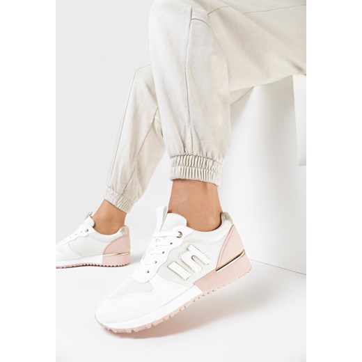 Biało-Różowe Sneakersy Dalimara 38 Born2be Odzież