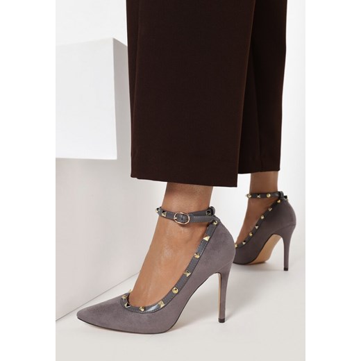 Szare Szpilki Do It Right 38 wyprzedaż Born2be Odzież
