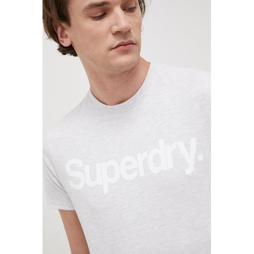 Superdry t-shirt męski kolor szary z nadrukiem Superdry XL ANSWEAR.com