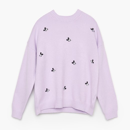 Cropp - Sweter Mickey Mouse - Fioletowy Cropp S promocyjna cena Cropp