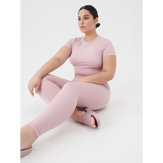 Sinsay - Legginsy GYM HARD - Różowy Sinsay L Sinsay