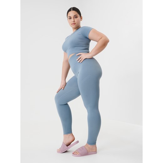 Sinsay - Legginsy GYM HARD - Niebieski Sinsay XXS Sinsay