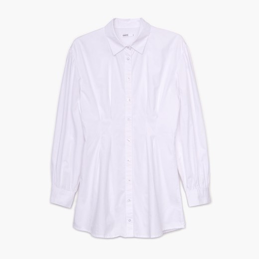 Cropp - Koszula z zakładkami - Biały Cropp XL okazyjna cena Cropp