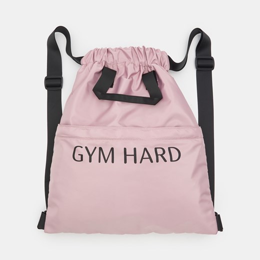 Sinsay - Plecak worek Gym Hard - Różowy Sinsay Jeden rozmiar promocyjna cena Sinsay