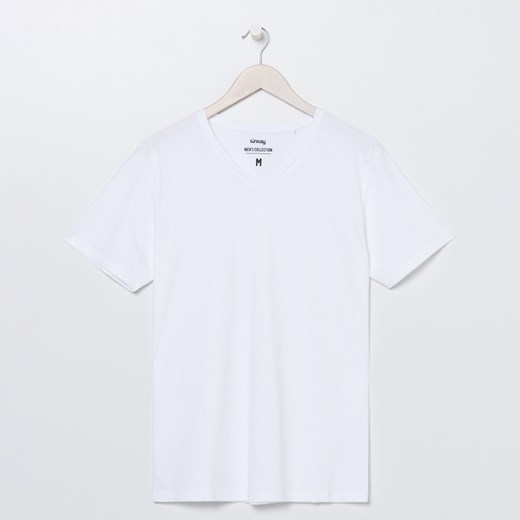 Sinsay - Koszulka basic - Biały Sinsay XL Sinsay