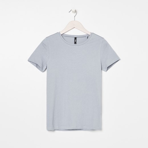 Sinsay - Koszulka basic z krótkimi rękawami ECO AWARE - Niebieski Sinsay XL okazyjna cena Sinsay