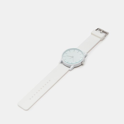 Sinsay - Zegarek z silikonowym paskiem - Biały Sinsay Jeden rozmiar okazja Sinsay