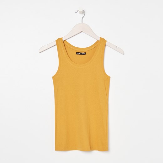 Sinsay - Koszulka na ramiączkach - Żółty Sinsay XL wyprzedaż Sinsay