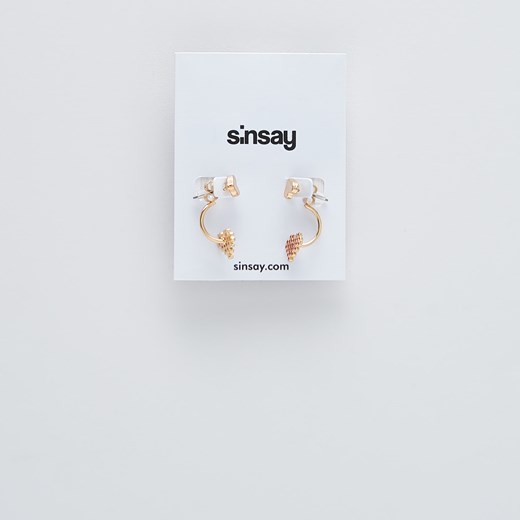 Sinsay - Kolczyki serca - Złoty Sinsay Jeden rozmiar Sinsay okazja