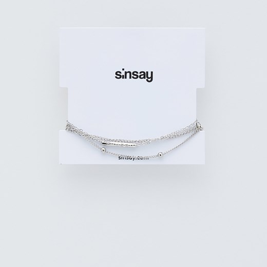 Sinsay - Bransoletki - Srebrny Sinsay Jeden rozmiar Sinsay promocyjna cena