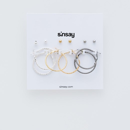 Sinsay - Kolczyki koła - Wielobarwny Sinsay Jeden rozmiar okazja Sinsay