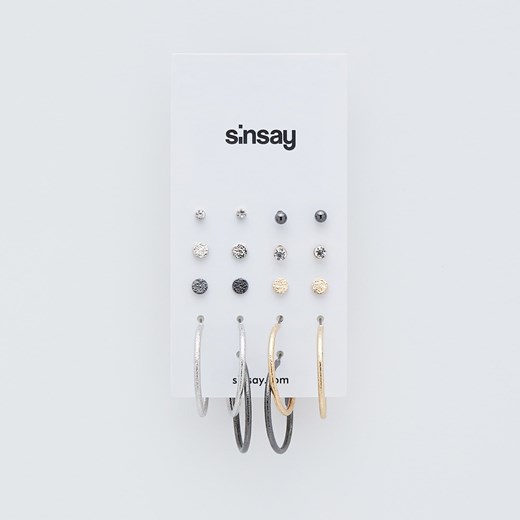 Sinsay - Zestaw kolczyków basic - Wielobarwny Sinsay Jeden rozmiar okazyjna cena Sinsay