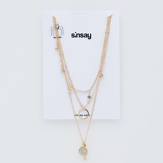 Sinsay - Naszyjnik kaskadowy - Złoty Sinsay Jeden rozmiar promocyjna cena Sinsay