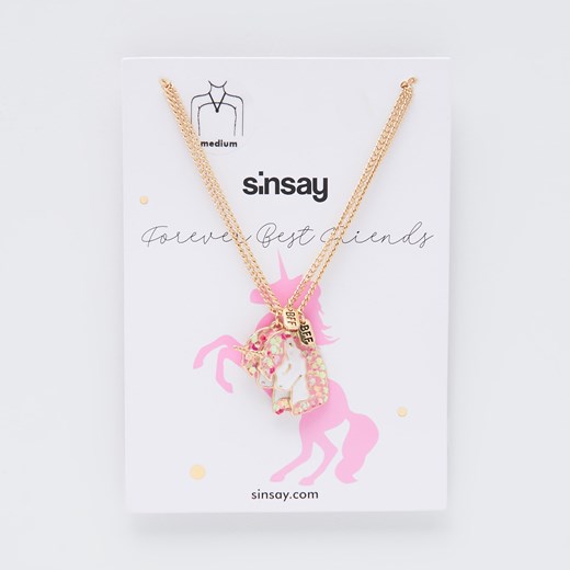 Sinsay - Naszyjniki z jednorożcem - Złoty Sinsay Jeden rozmiar promocja Sinsay